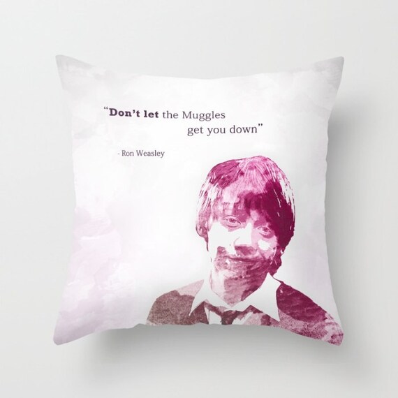 Harry Potter Pillow Harry Potter Cushion Ron Quote Etsy