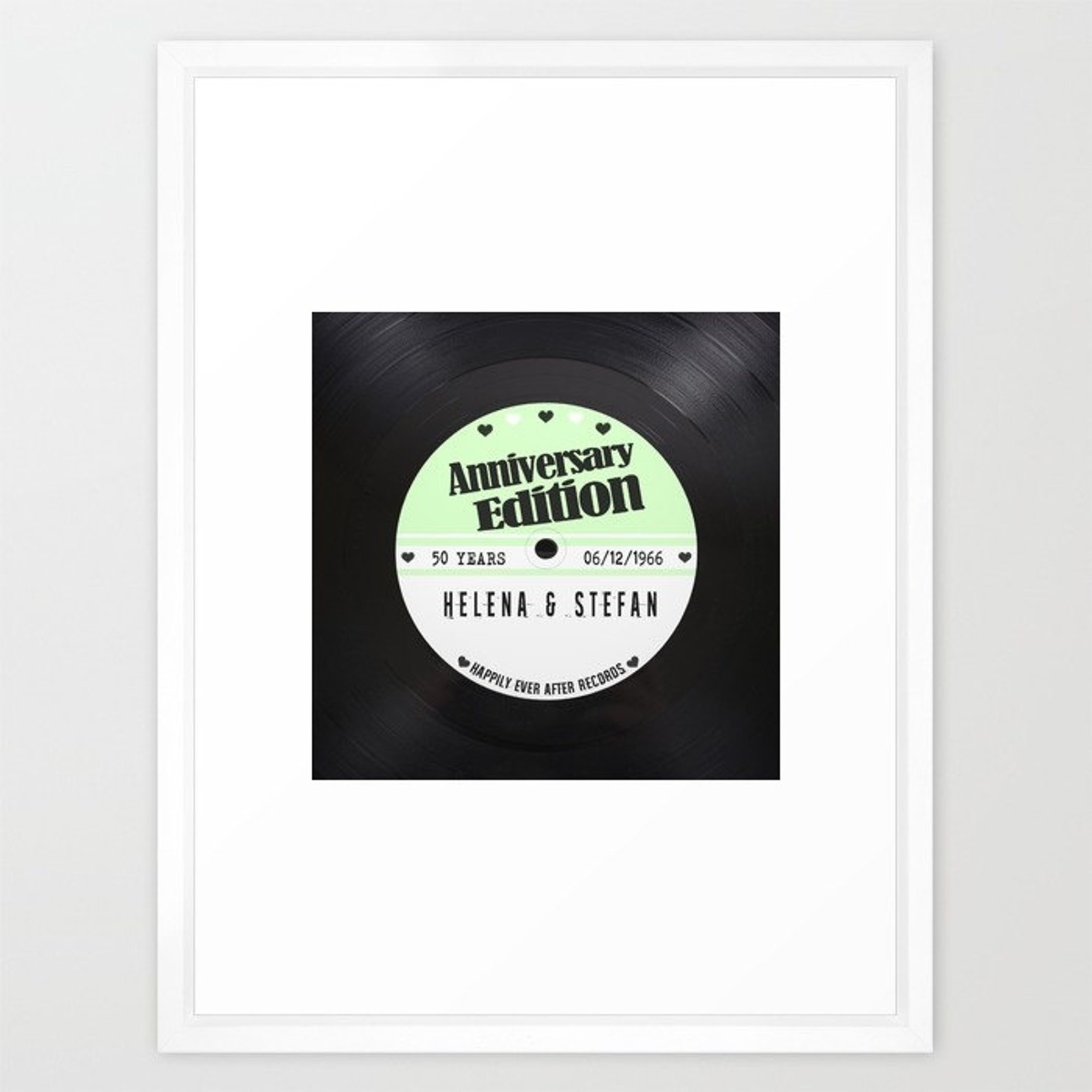 Custom wall art your own record label print framed print | Etsy