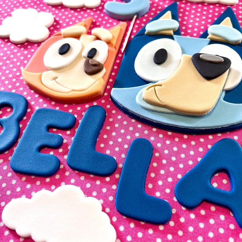 Edible Bluey and Bingo inspired Handmade With Name and Age Etsy