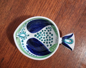 Scandinavian Handpainted Bird Dish