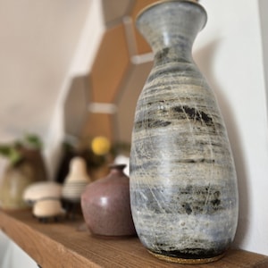 Vintage Tessa Kidick Studio Pottery Vase, 10” Signed Stoneware, Canadian Modernist Ceramic, Rare Large Example