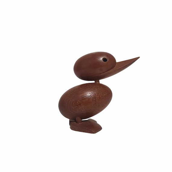 Small teak duck from the 60s design Hans Bolling for Torben Orskov