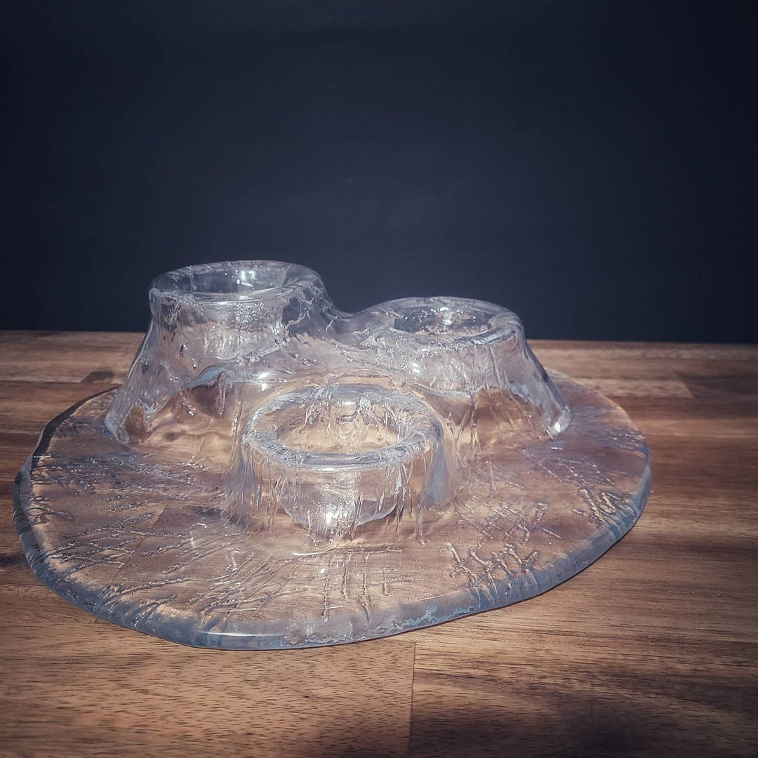 Finland Meri Lasi Volcano Candle Holder Designed by Pertti Etsy