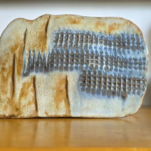 MCM Signed Moore Organic Studio Pottery Vase | Textured Handmade Ceramic Vessel | Mid-Century Modern Decor