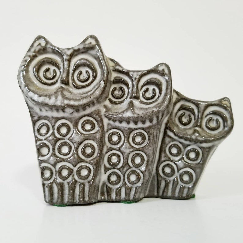 Ester Wallin Owl Family for Upsala Ekeby Sweden
