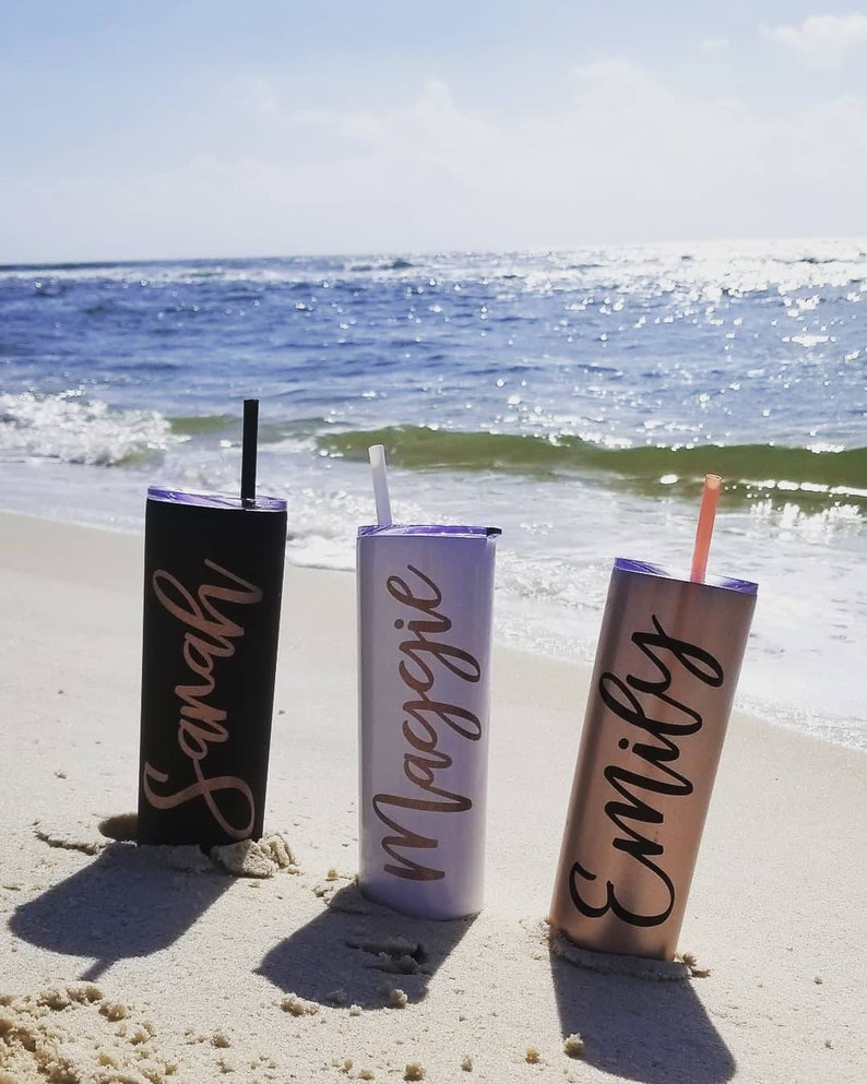 Beach Tumblers Vacation Tumblers Personalized Tumblers Etsy