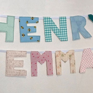 Faixa personalizada com nome para creche, dormitório e sala de aula! Letras de 12,7 cm, escolha a cor!
