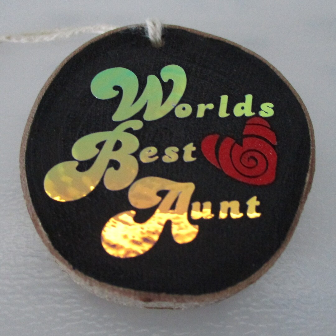 WORLDS BEST AUNT Wooden Christmas Ornament Gift for Aunt Rustic ...