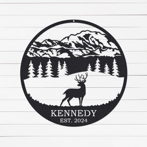 Personalized Cottage Sign: Custom Family Name, Established Date Metal Wall Art