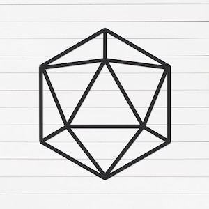 D20 signe de dés | Décoration D20 | D20 Décoration d'intérieur | D20 Cadeaux | D20 Art | Cadeaux pour les joueurs | Cadeau MdD | Cadeau Geek | Cadeau de nerd | Plaque en métal