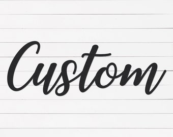 Custom Metal Word Sign | Personalized Wall Decor