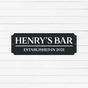 Custom Bar Sign | Home Bar Sign | Man Cave Sign | Personalized Bar Sign | Pub Sign | Metal Sign | Anniversary Gift | Gifts for Dad