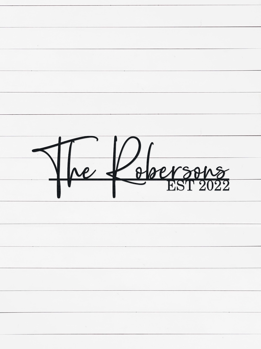 Personalized Family Name Sign: Custom Last Name Metal Wall Art