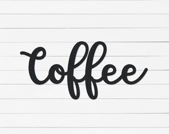 Metal Coffee Sign | Rustic Coffee Bar Decor