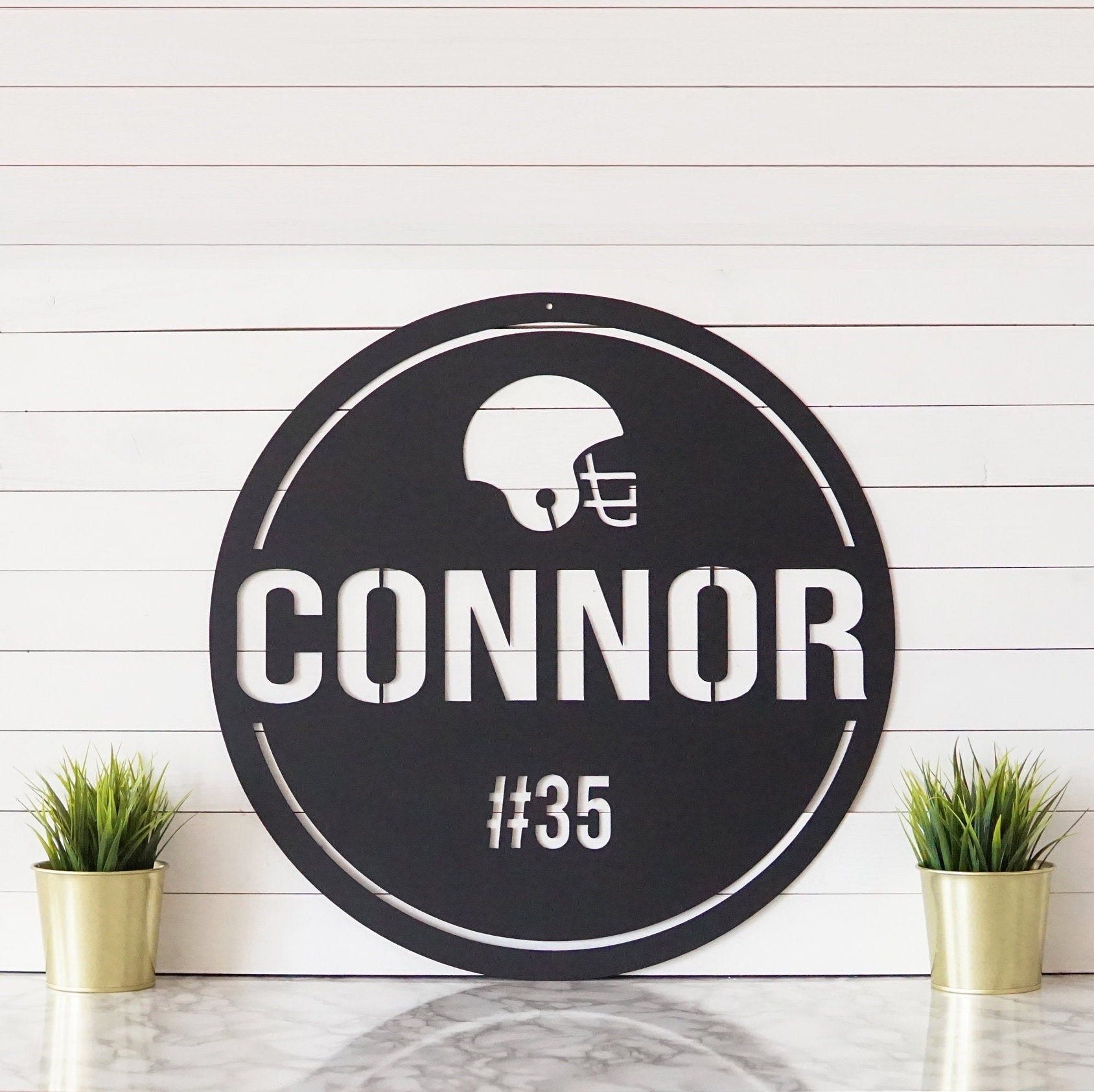 Custom Football Sign | Name Sign | Man Cave Sign | Metal Sign | Gifts for Dad | Gifts For Men | Gifts For Football Fans