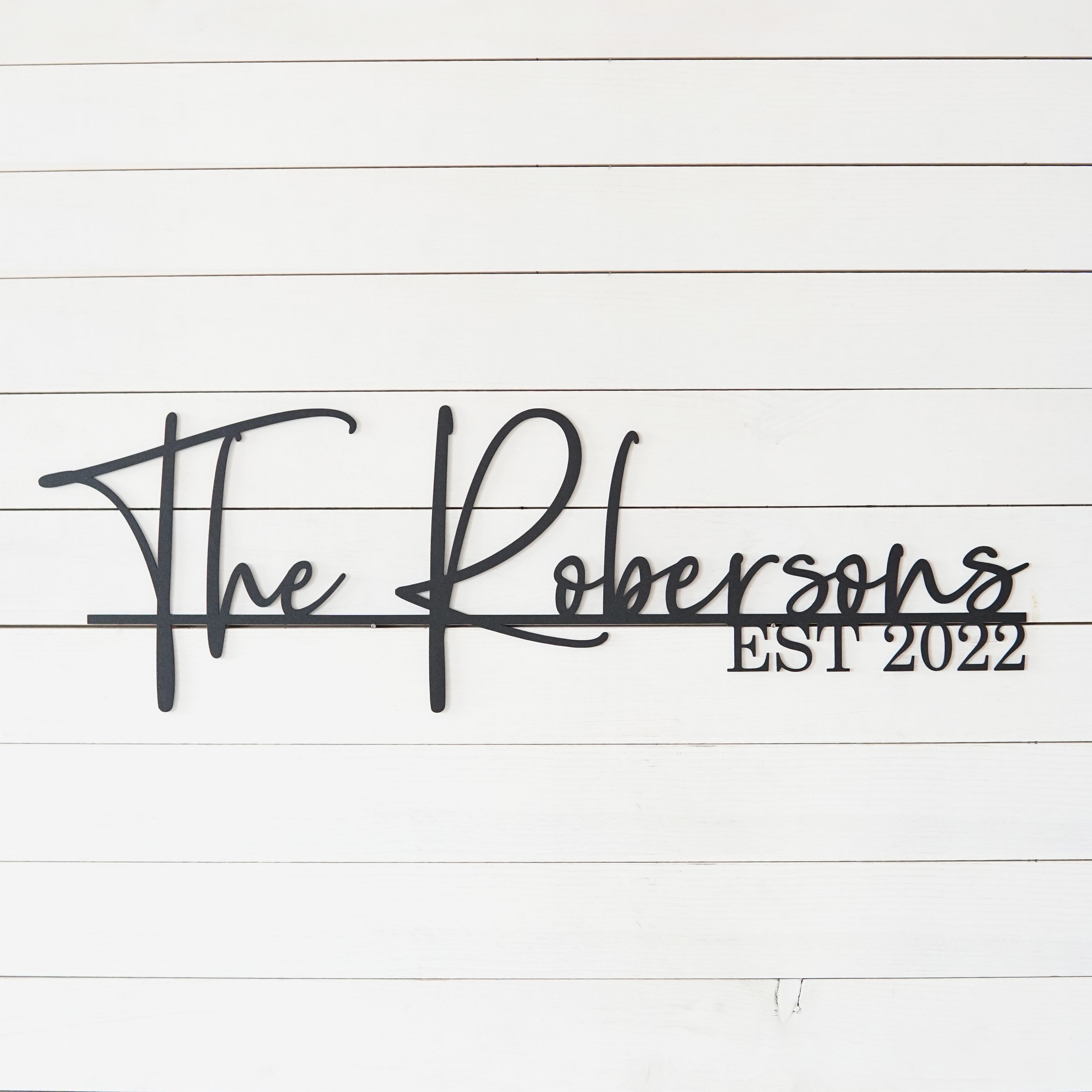 Personalized family name sign last name sign family established