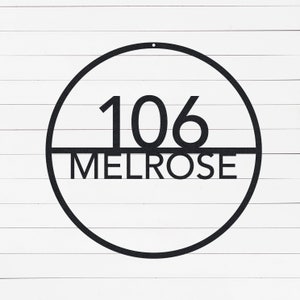 Custom Metal Address Sign | Modern House Number Plaque