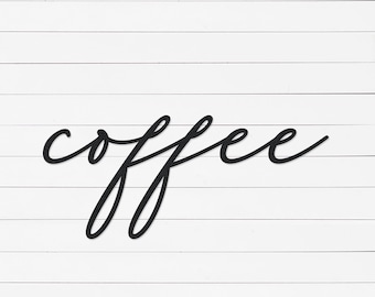 Coffee Metal Wall Art | Rustic Coffee Bar Sign
