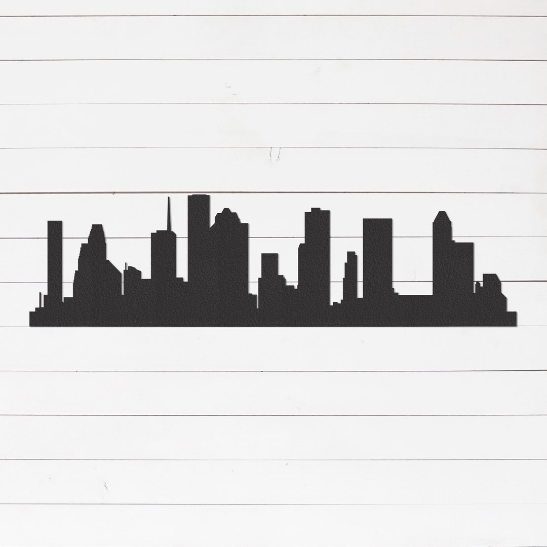 Houston Skyline Wall Art City Skyline Wall Art Cityscape Etsy
