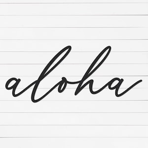 Aloha Metal Sign | Hawaiian Tropical Decor