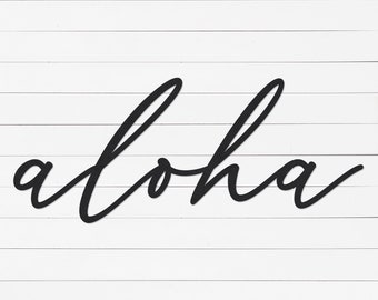 Aloha Metal Sign | Hawaiian Tropical Decor