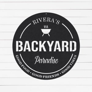 Personalized BBQ Sign: Custom Outdoor Kitchen Decor Metal Wall Art