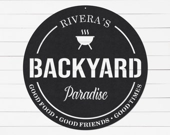 Personalized BBQ Sign: Custom Outdoor Kitchen Decor Metal Wall Art