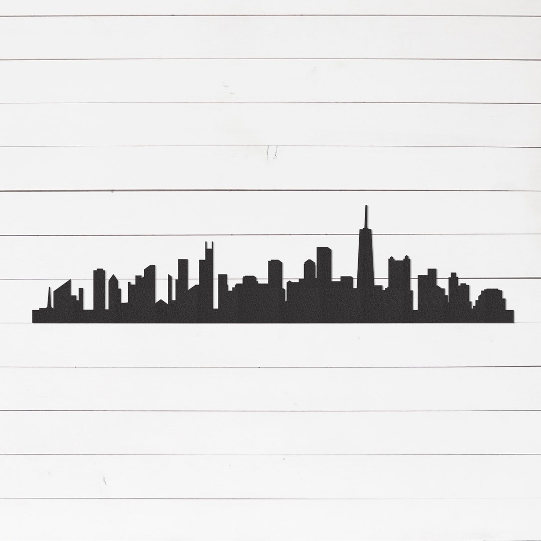 Chicago Skyline Wall Art City Skyline Wall Art Cityscape Wall Art Metal