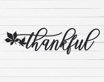 Thankful Metal Sign | Rustic Fall Porch Decor