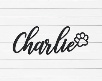 Personalized Dog Name Sign: Custom Dog House Metal Wall Art