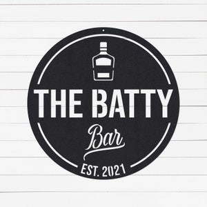 Custom Metal Bar Sign | Home Bar Décor | Man Cave Sign | Personalized Outdoor Bar & Pub Sign | Housewarming and Anniversary Gift