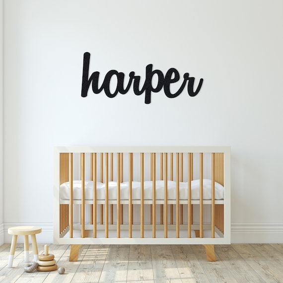 Custom Metal Name Sign | Nursery Wall Decor, Baby Shower Gift