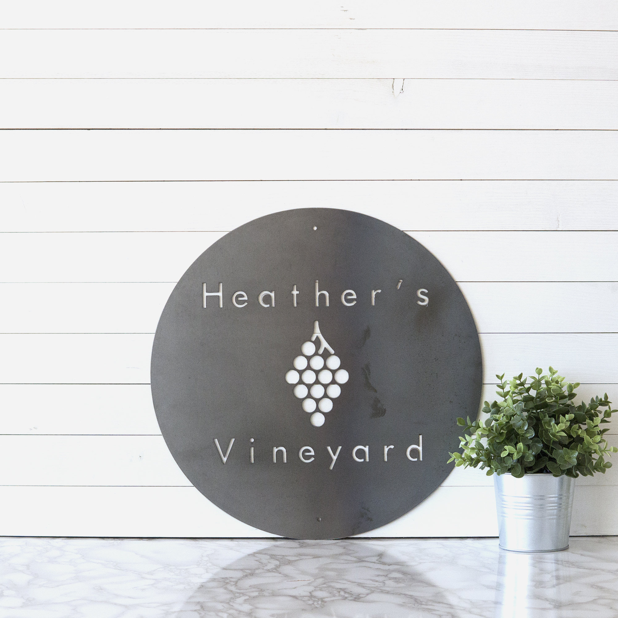 Custom Vineyard Sign | Wine Sign | Bar Sign | Metal Sign | Custom Bar Signs | Wedding Anniversary Gift | Anniversary Gift | Gifts for Mom