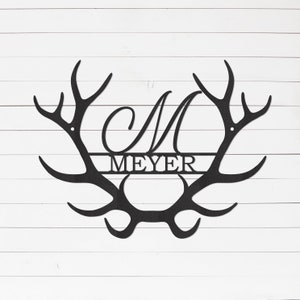 Personalized Monogram Sign: Custom Family Name, Established Date Metal Wall Art