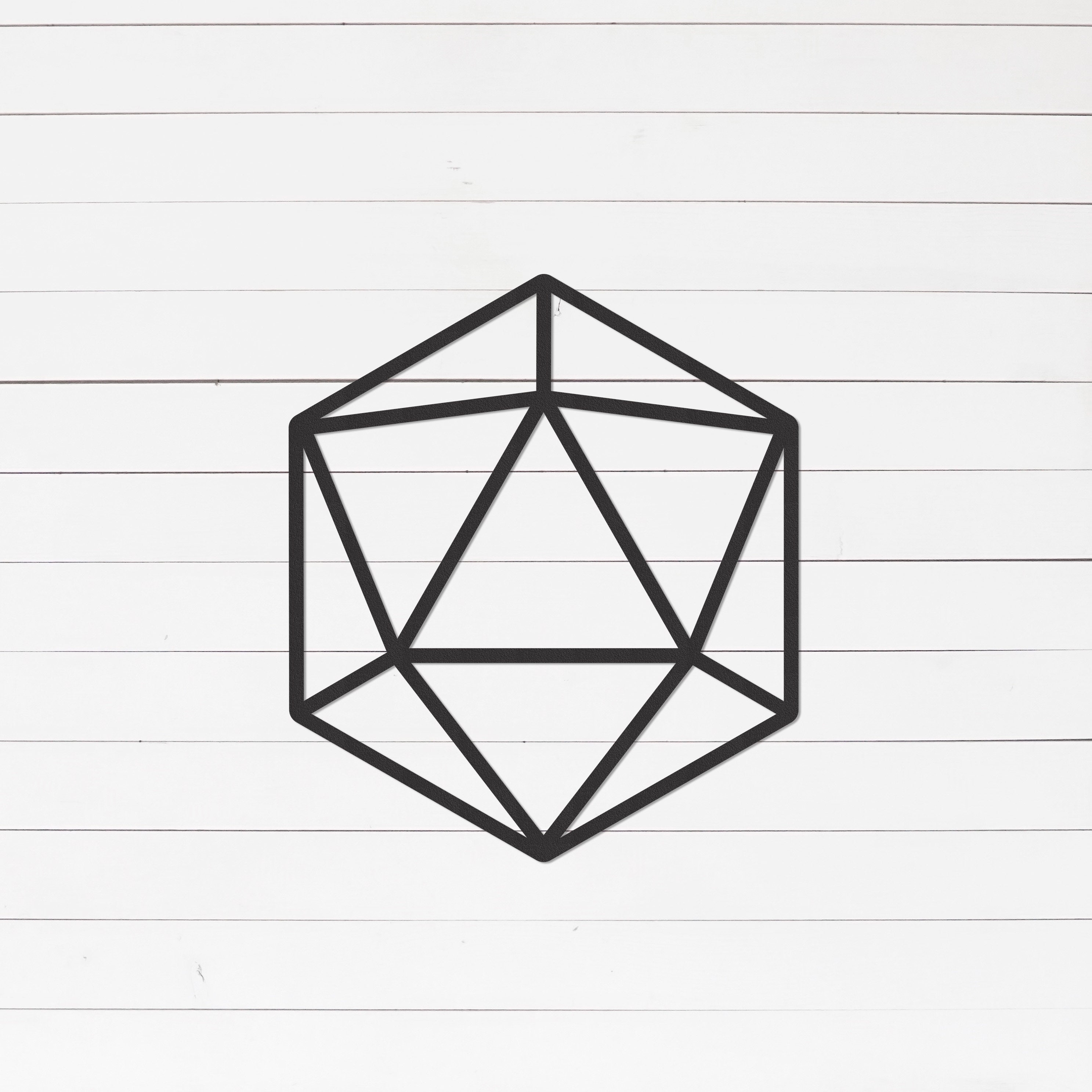 D20 Dice Sign | D20 Decor | D20 Home Decor | D20 Gifts | D20 Art | Metal Sign