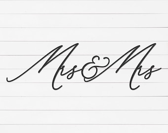 Mrs and Mrs Metal Sign | LGBTQ Wedding Decor