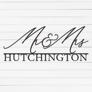 Personalized Mr and Mrs Sign | Wedding Sign | Wedding Decor | Wedding Gift | Anniversary Gift | Wall Decor | Metal Sign | Rustic Wedding