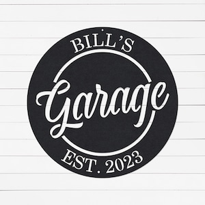 Personalized Garage Sign: Custom Man Cave Metal Wall Art