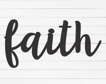 Faith Sign | Faith Wall Decor | Faith Wall Art | Entryway Decor | Metal Word | Metal Wall Art | Home Decor | Dining Room Sign | Metal Sign