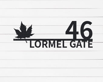 Custom Metal Address Sign | Address Plaques & Plates | Modern House Numbers | Street Number Sign | Front Door Numbers | Outdoor Metal Sign