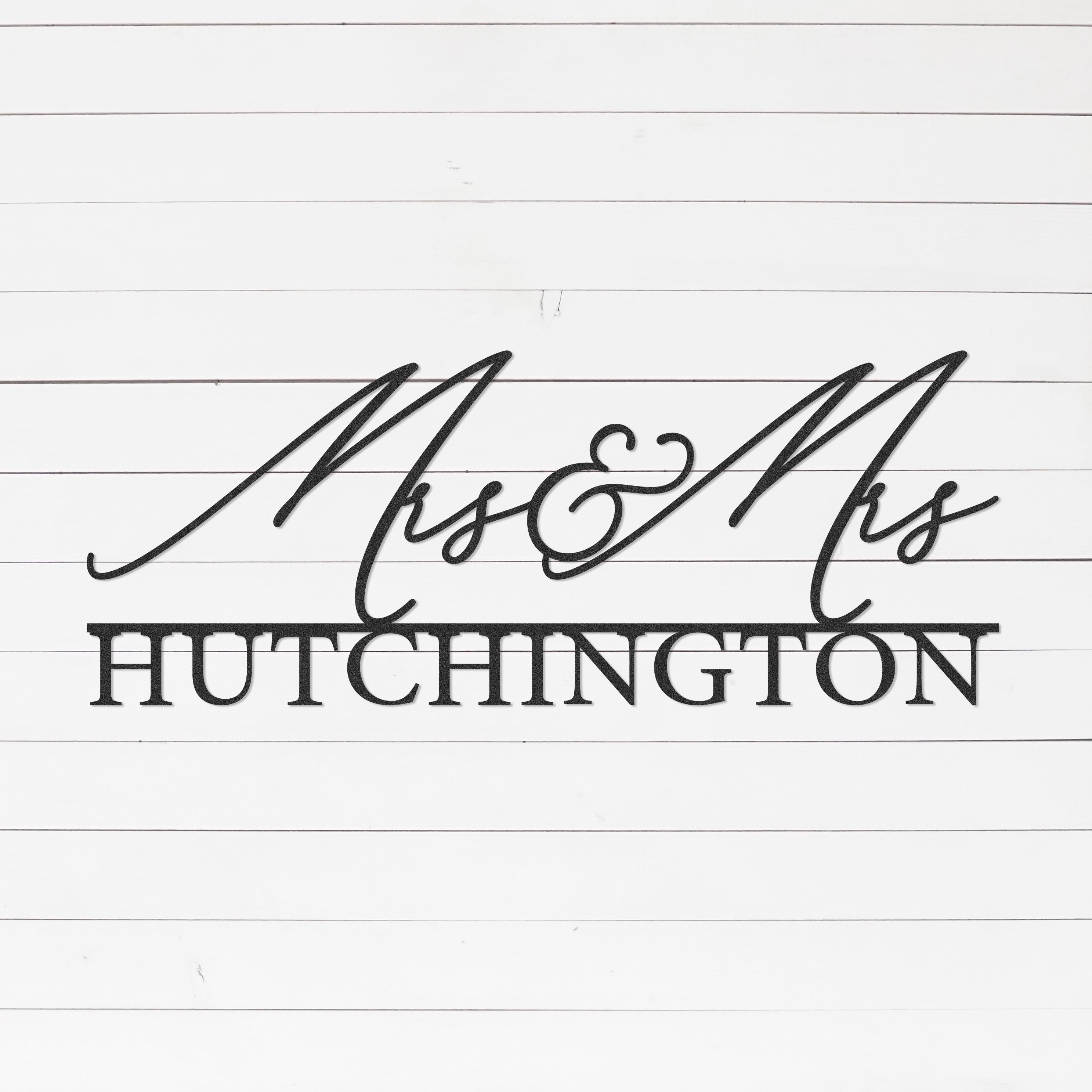 Personalized Mrs and Mrs Sign | Wedding Sign | Wedding Decor | Wedding Gift | Anniversary Gift | Wall Decor | Metal | LGBTQ Wedding Decor