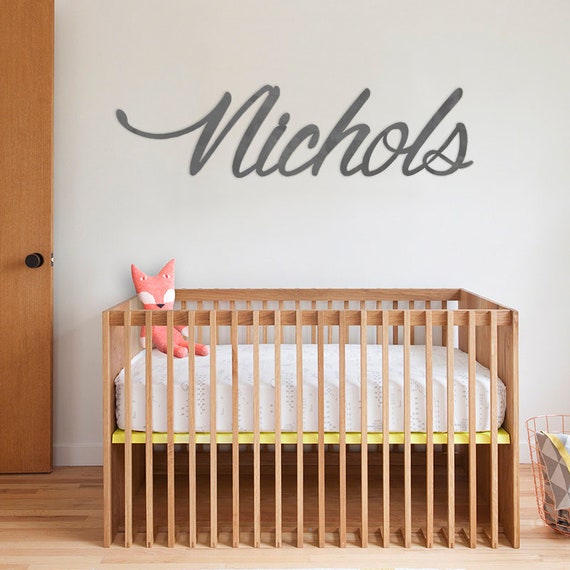 Custom Metal Name Sign Playroom Nursery Family Name and Etsy