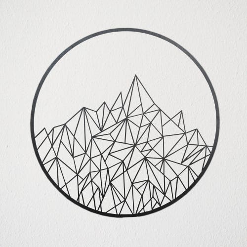 Deer Metal Wall Art Geometric Deer Head Metal Wall Decor Etsy