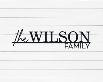 Personalized Family Name Sign: Custom Last Name Metal Wall Art