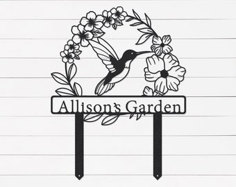 Personalized Garden Sign With Stakes | Custom Garden Sign | Mother's Day Gift | Metal Garden Sign | Outdoor Sign | She Shed | Gift For Mom