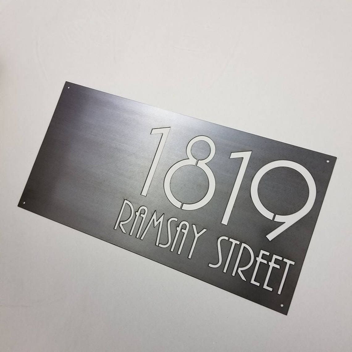 Custom Metal Address Sign Etsy