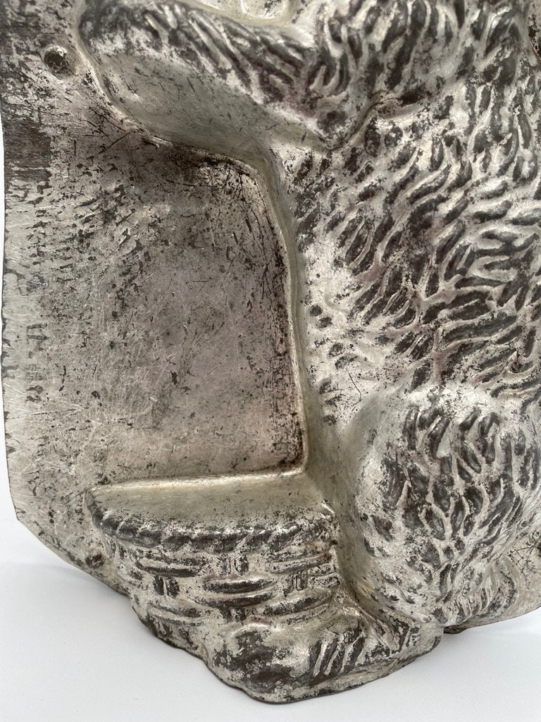 Vintage Large Standing Rabbit With Basket Metal Chocolate Mold - Etsy