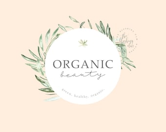 Photography Logo, Premade Logo, Graphic Design, Business Logo, Logo Design, Watercolor Logo, Nature Logo, Olive Branch Logo