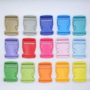 Farbige Kunststoffschnalle für 1,5 Zoll breites Hundehalsband, mehrfarbige seitliche Freigabeschnallen, 38 mm Hundehalsbandschnalle, flache farbige Schnalle.