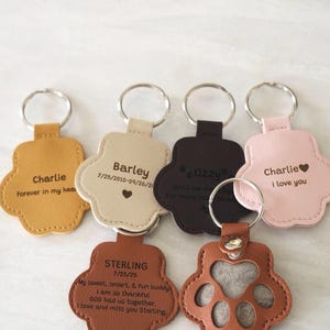 Pet hair memorial charm, Personalized keepsake holder for dog and cat fur storing, Engraved pet loss gift. image 2